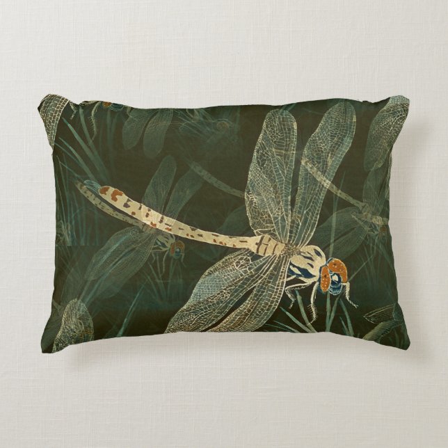 Majestic Dragonfly Pattern Accent Kussen (Voorkant)