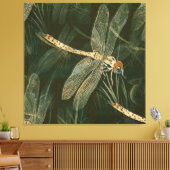 Majestic Dragonfly Pattern Canvas Afdruk (Insitu (Woonkamer))