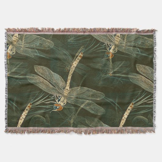 Majestic Dragonfly Pattern Deken (Voorkant)