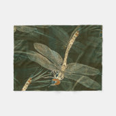 Majestic Dragonfly Pattern Fleece Deken (Voorkant (Horizontaal))