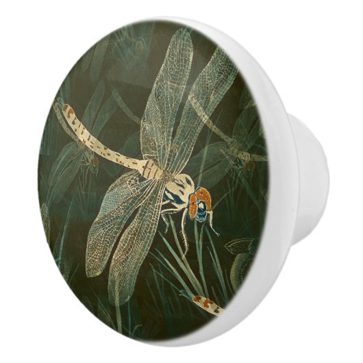 Majestic Dragonfly Pattern  Keramische Knop (Rechts)