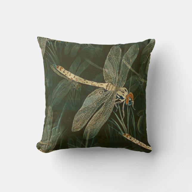 Majestic Dragonfly Pattern Kussen (Voorkant)