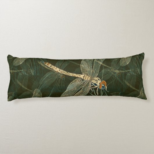 Majestic Dragonfly Pattern Lichaamskussen (Achterkant)