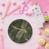 Majestic Dragonfly Pattern  Papieren Bordje (Feest)