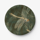 Majestic Dragonfly Pattern  Papieren Bordje (Voorkant)