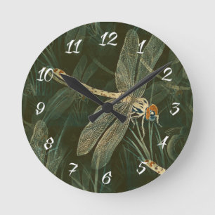 Majestic Dragonfly Pattern Ronde Klok