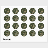 Majestic Dragonfly Pattern Ronde Sticker (Vel)