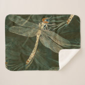 Majestic Dragonfly Pattern Sherpa Deken (Voorkant (horizontaal))