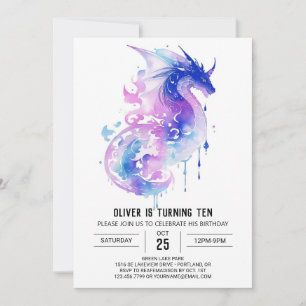 Majestic Dragon's magische verjaardag Kaart