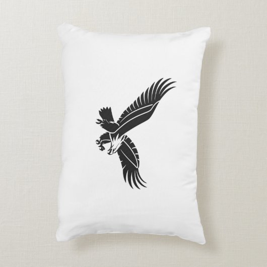 : Majestic Eagle Art Pillow Accent Kussen (Achterkant (Verticaal))
