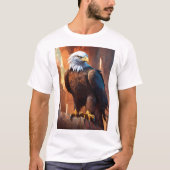Majestic Eagle Art Prints: Boeiende Wildlife War T-shirt (Voorkant)