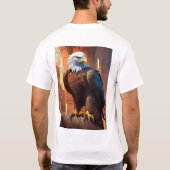 Majestic Eagle Art Prints: Boeiende Wildlife War T-shirt (Achterkant)