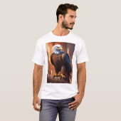 Majestic Eagle Art Prints: Boeiende Wildlife War T-shirt (Voorkant volledig)