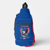 Majestic Eagle Blossoms Onafhankelijkheidsdag Sling Bag (Voorkant)