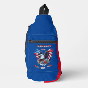 Majestic Eagle Blossoms Onafhankelijkheidsdag Sling Bag