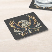 Majestic Eagle borduurwerk ontwerp Kartonnen Onderzetters (Schuin)