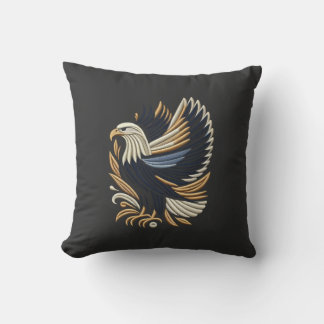 Majestic Eagle borduurwerk ontwerp | stoutmoedig p Kussen