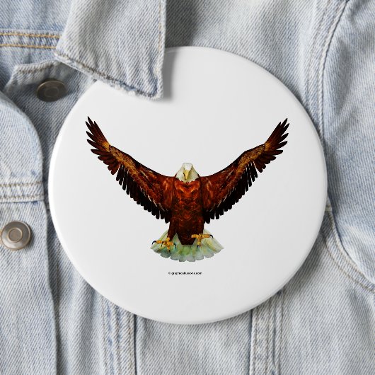 Majestic Eagle Button Pins (In situ)