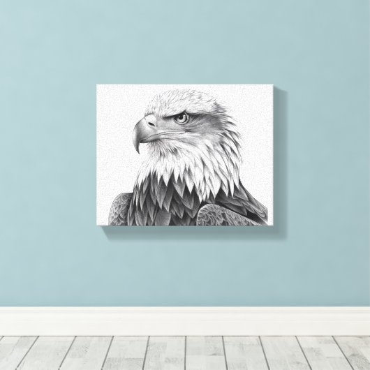 Majestic Eagle Canvas Afdruk (Insitu (Houten vloer))