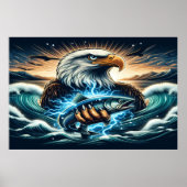 Majestic Eagle Catch Poster (Voorkant)