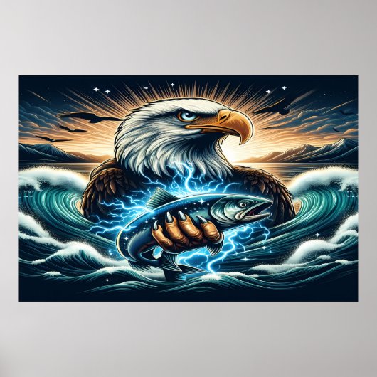 Majestic Eagle Catch Poster (Voorkant)