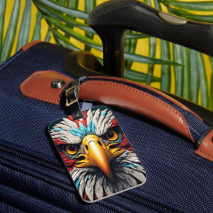 Majestic Eagle Close-up Bagagelabel
