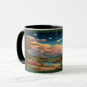 Majestic Eagle Cosmic Sky Mountain Mug Mok (Voorkant links)