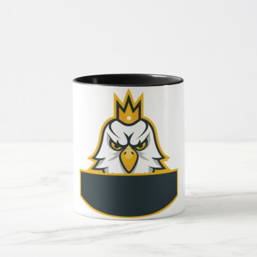 Majestic Eagle Crown Logo Coffee Mok (Midden)