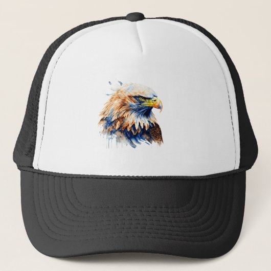 Majestic Eagle Design een kunstwerk Trucker Pet (Voorkant)