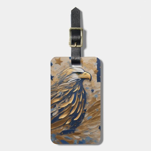 Majestic Eagle: Embleem van Erfgoed Bagagelabel (Voorkant verticaal)