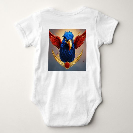 Majestic Eagle Embleem Wit Achtergrond T-shirt (Achterkant)