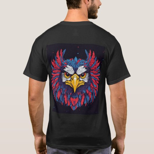 Majestic Eagle Face Mannen-shirt: kracht in sty T-shirt (Achterkant)