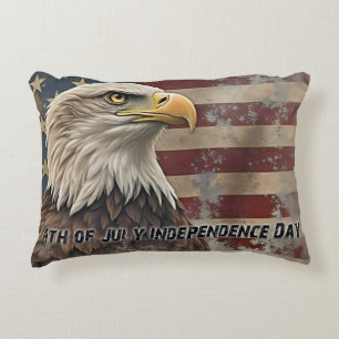 Majestic Eagle & Flag – Spirit of Freedom Accent Kussen