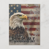 Majestic Eagle & Flag – Spirit of Freedom Feestdagenkaart (Voorkant)