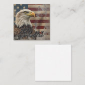 Majestic Eagle & Flag – Spirit of Freedom Notitiekaartje (Voorkant / Achterkant)