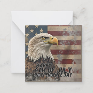 Majestic Eagle & Flag – Spirit of Freedom Notitiekaartje