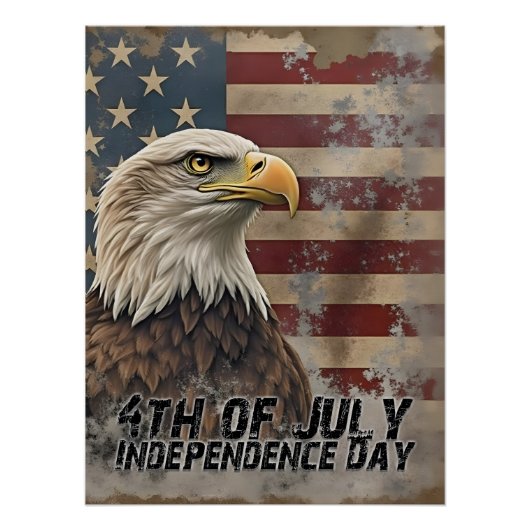 Majestic Eagle & Flag – Spirit of Freedom Perfect Poster (Voorkant)