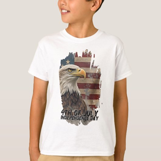 Majestic Eagle & Flag – Spirit of Freedom T-shirt (Voorkant)
