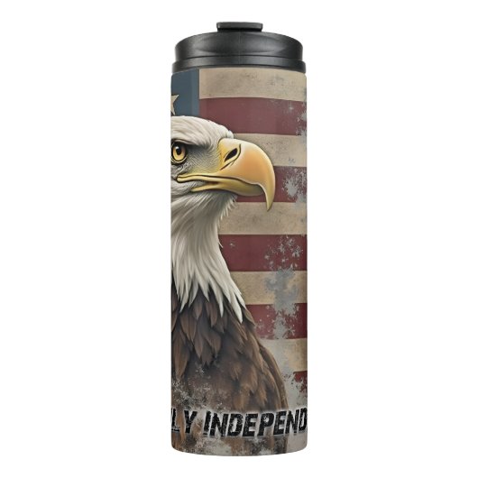 Majestic Eagle & Flag – Spirit of Freedom Thermosbeker (Voorkant)