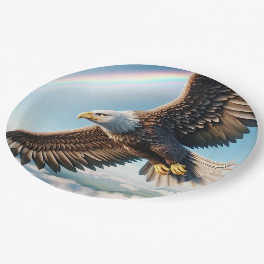 Majestic Eagle Flight Sky Paper Bord (Gekanteld)