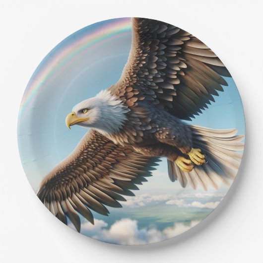 Majestic Eagle Flight Sky Paper Bord (Voorkant)