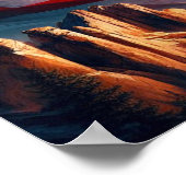 Majestic Eagle fuseerde met American Flag20x16 Poster (Hoek)
