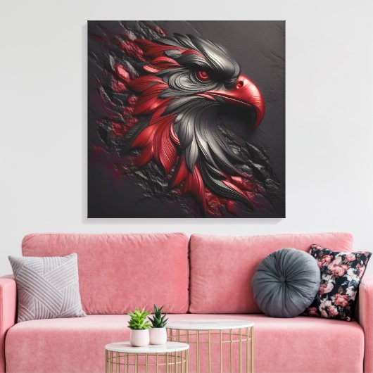 Majestic Eagle Gaze Canvas Afdruk (Insitu (Woonkamer))