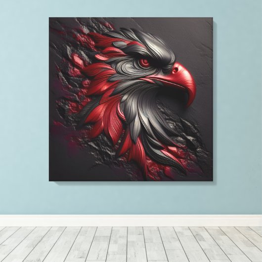 Majestic Eagle Gaze Canvas Afdruk (Insitu (Houten vloer))