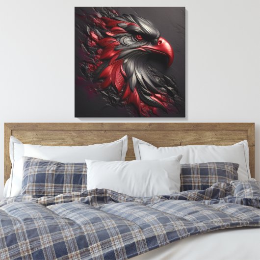 Majestic Eagle Gaze Canvas Afdruk (Insitu (Slaapkamer))