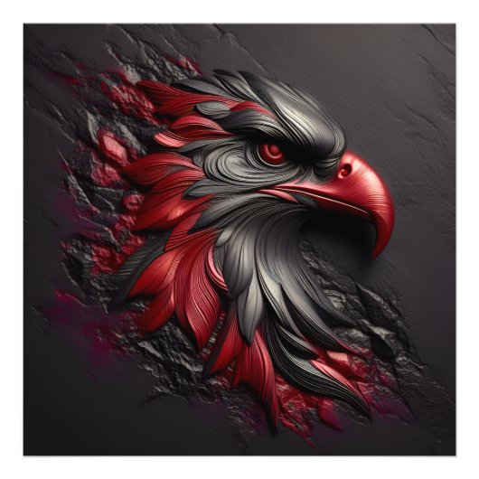Majestic Eagle Gaze Foto Afdruk (Voorkant)