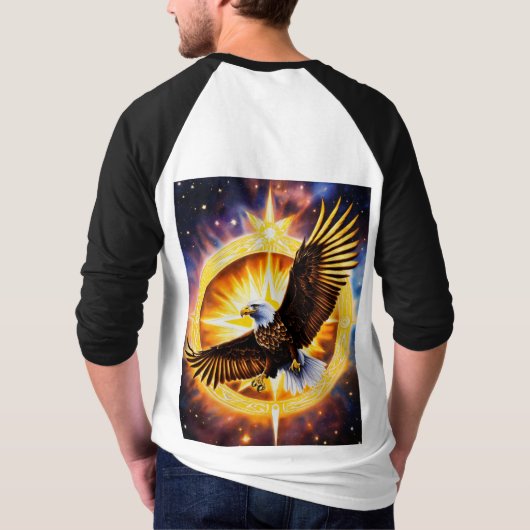 "Majestic Eagle geborduurd Pet: stijg in stijl!" T-shirt (Achterkant)
