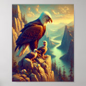 Majestic Eagle Het vangen van een meer forel 8 "x1 Poster (Voorkant)