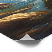 Majestic Eagle het vangen van een meer forel Poster (Hoek)