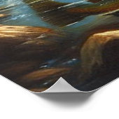 Majestic Eagle het vangen van een meer forel Poster (Hoek)